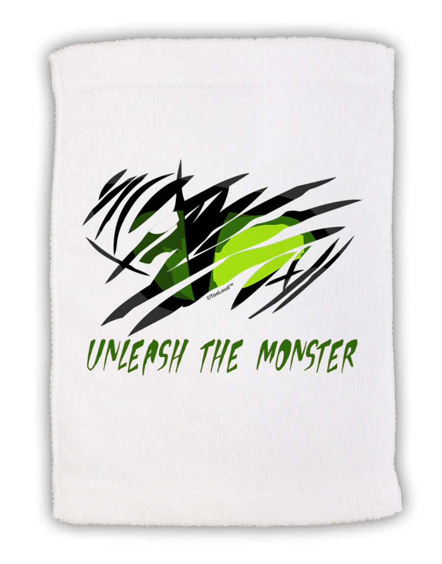 Unleash The Monster Micro Terry Sport Towel 11 x 18 inches-TooLoud-White-Davson Sales