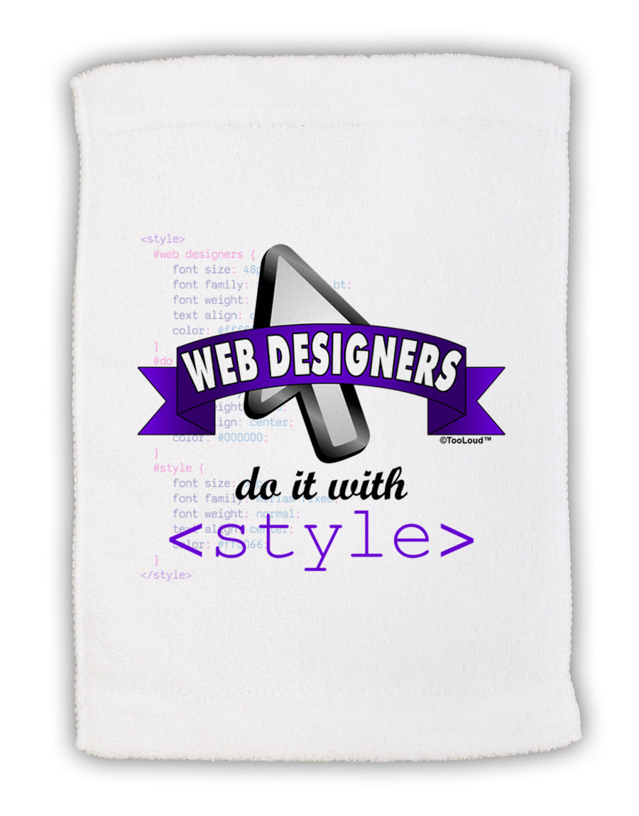 Web Designers - Style Micro Terry Sport Towel 11 x 18 inches-TooLoud-White-Davson Sales