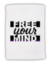 Free Your Mind Text Micro Terry Sport Towel 11 x 18 inches-TooLoud-White-Davson Sales