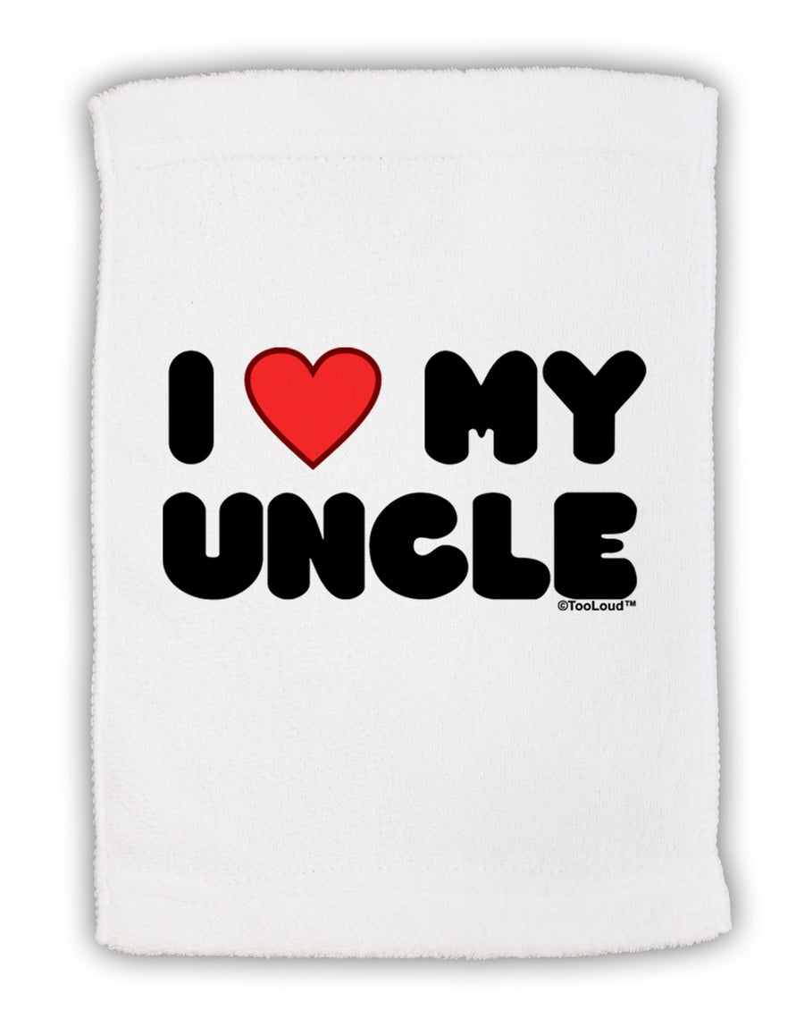 I Heart My Uncle Micro Terry Sport Towel 15 X 22 inches by TooLoud-Sport Towel-TooLoud-White-Davson Sales