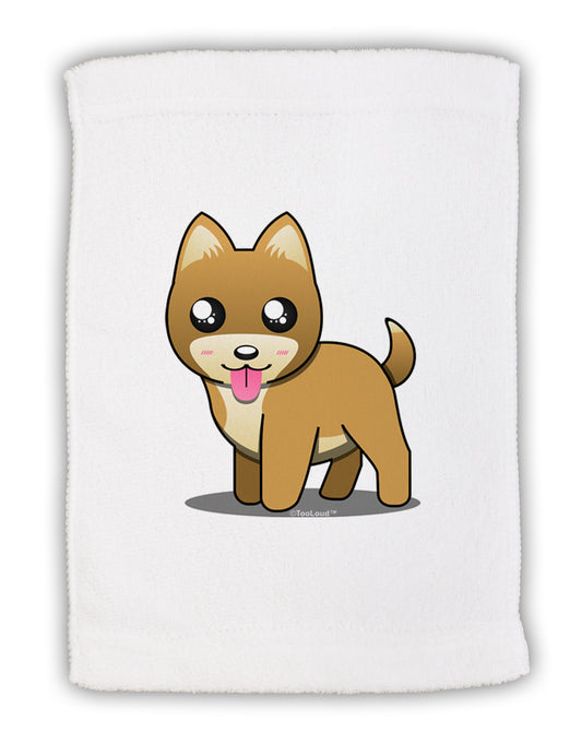 Kawaii Standing Puppy Micro Terry Sport Towel 11 x 18 inches-TooLoud-White-Davson Sales