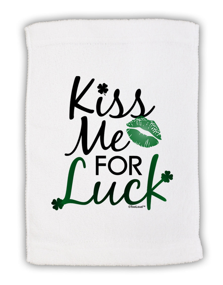 Kiss Me For Luck Micro Terry Sport Towel 11 x 18 inches-TooLoud-White-Davson Sales