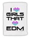 I Heart Girls That Heart EDM Micro Terry Sport Towel 15 X 22 inches-Sport Towel-TooLoud-White-Davson Sales