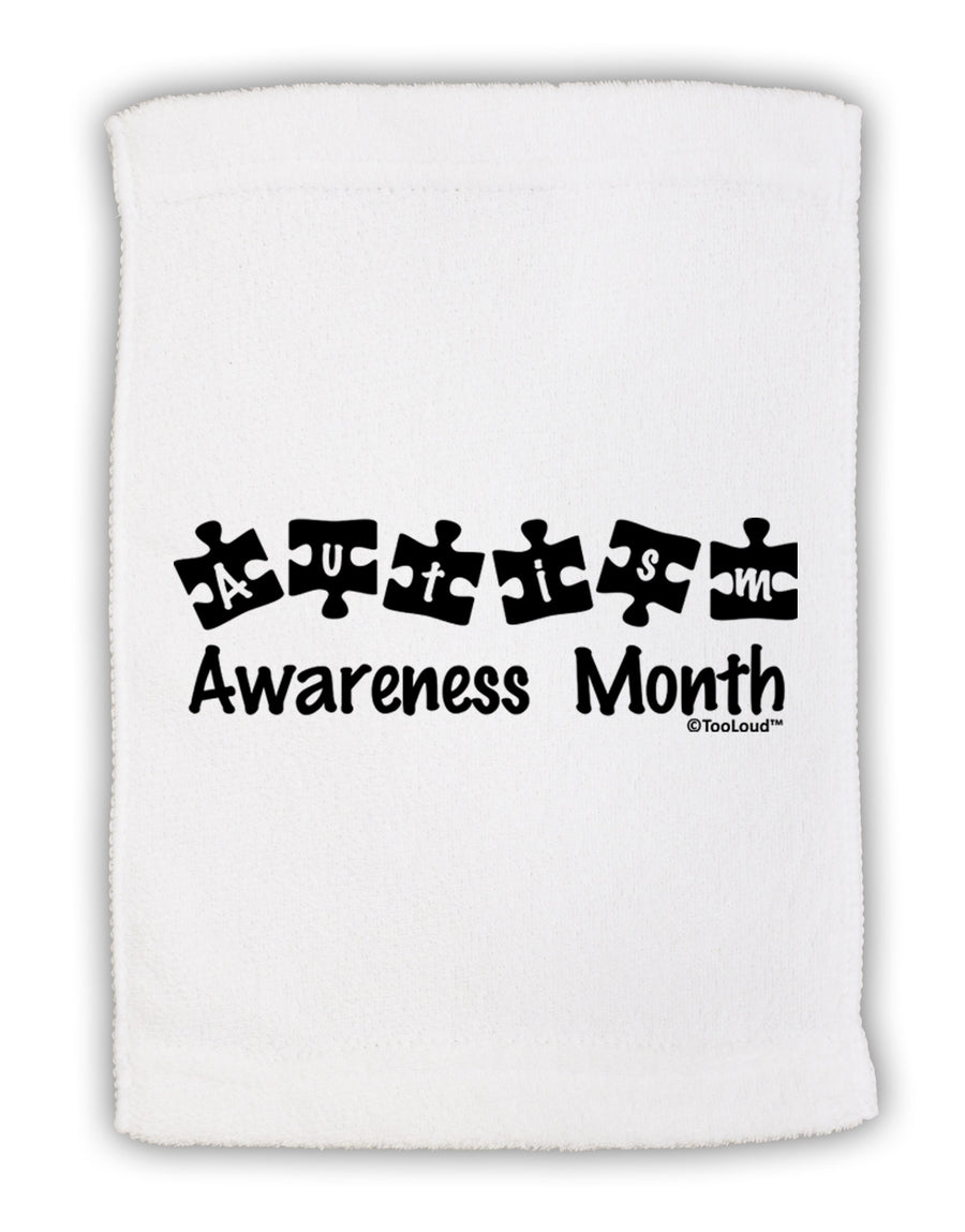 Autism Awareness Month - Puzzle Pieces Micro Terry Sport Towel 15 X 22 inches by TooLoud-Sport Towel-TooLoud-White-Davson Sales