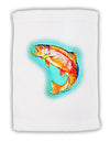 Rainbow Trout WaterColor Micro Terry Sport Towel 11 x 18 inches-Sport Towel-TooLoud-White-Davson Sales