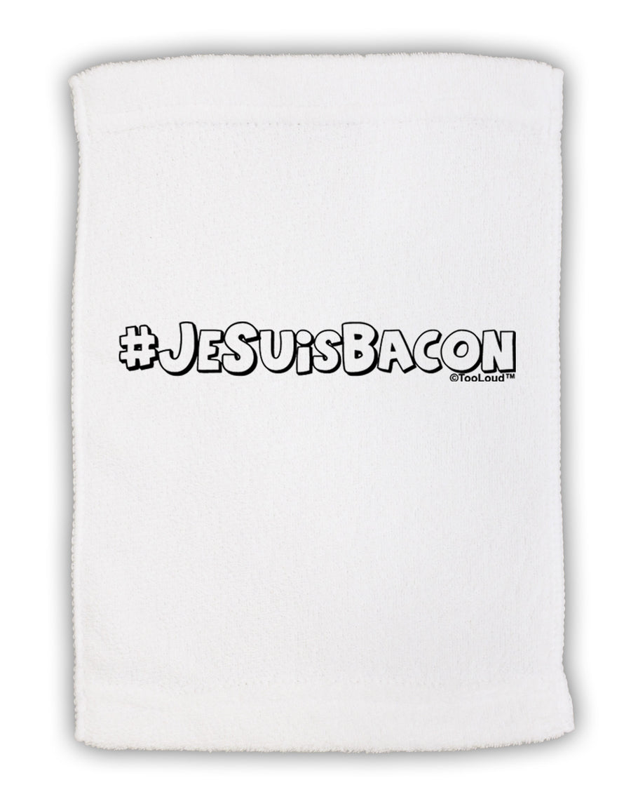Hashtag JeSuisBacon Deco Micro Terry Sport Towel 11 x 18 inches-TooLoud-White-Davson Sales