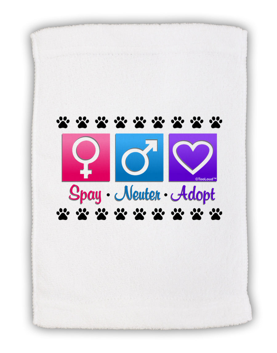 Spay Neuter Adopt Micro Terry Sport Towel 11 x 18 inches-TooLoud-White-Davson Sales