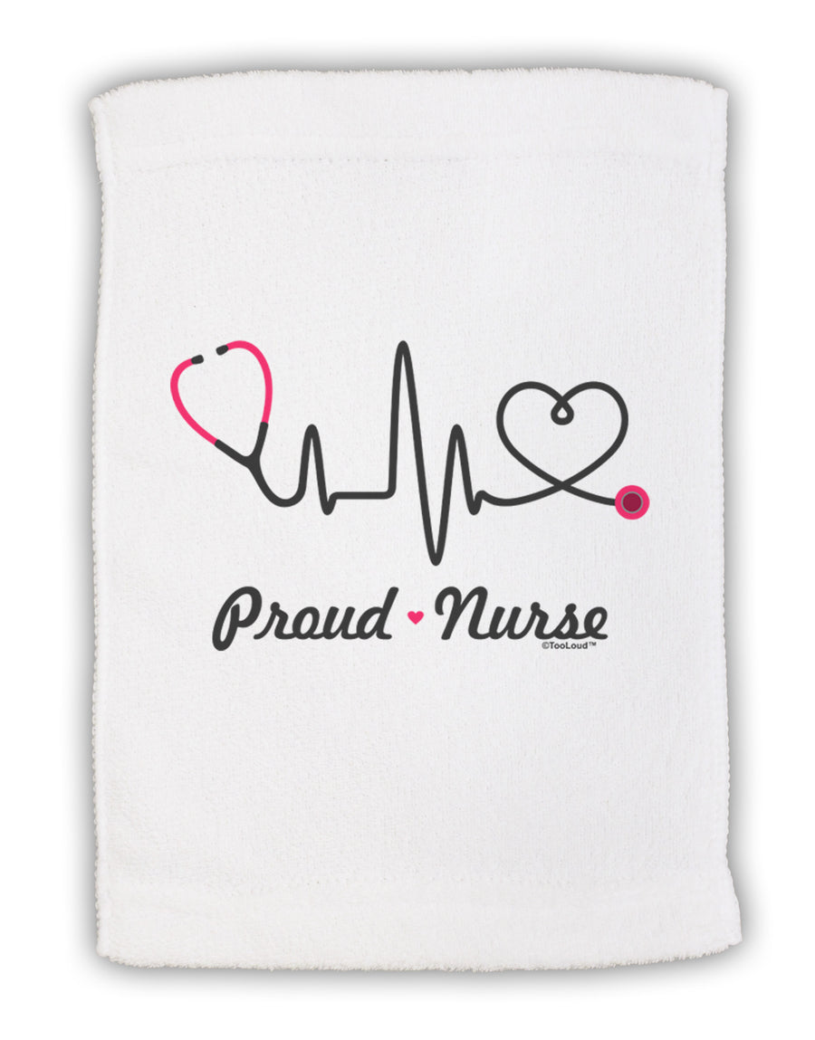 Stethoscope Heartbeat Text Micro Terry Sport Towel 11 x 18 inches-TooLoud-White-Davson Sales