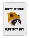 Gluttony Day Disgruntled Cat Micro Terry Sport Towel 15 X 22 inches by TooLoud-Sport Towel-TooLoud-White-Davson Sales