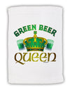 Green Beer Queen Micro Terry Sport Towel 11 x 18 inches-TooLoud-White-Davson Sales