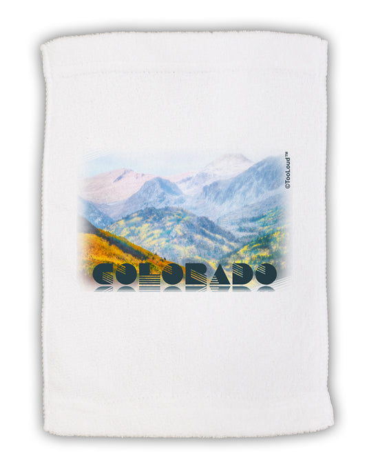 CO Fog Mountains Text Micro Terry Sport Towel 11 x 18 inches-Sport Towel-TooLoud-White-Davson Sales