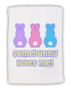 Three Easter Bunnies - Somebunny Loves Me Micro Terry Sport Towel 11 x 18 Inch by TooLoud-Sport Towel-TooLoud-White-Davson Sales