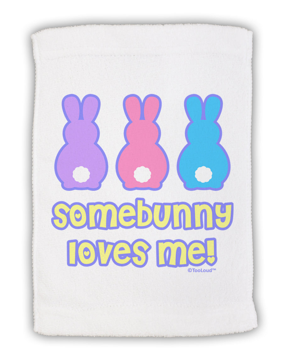 Three Easter Bunnies - Somebunny Loves Me Micro Terry Sport Towel 11 x 18 Inch by TooLoud-Sport Towel-TooLoud-White-Davson Sales