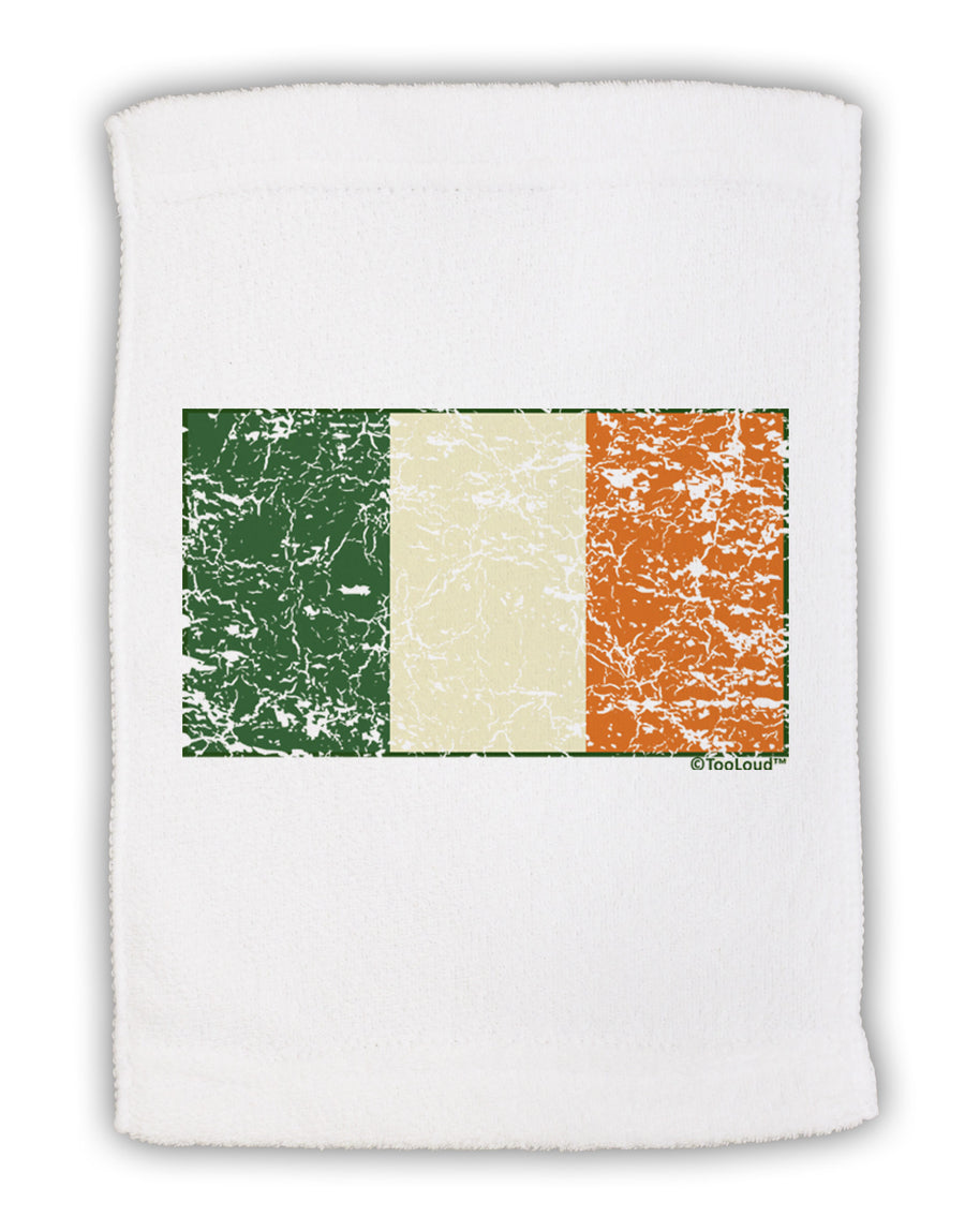 Distressed Irish Flag - Flag of Ireland Micro Terry Sport Towel 11 x 18 Inch-Sport Towel-TooLoud-White-Davson Sales