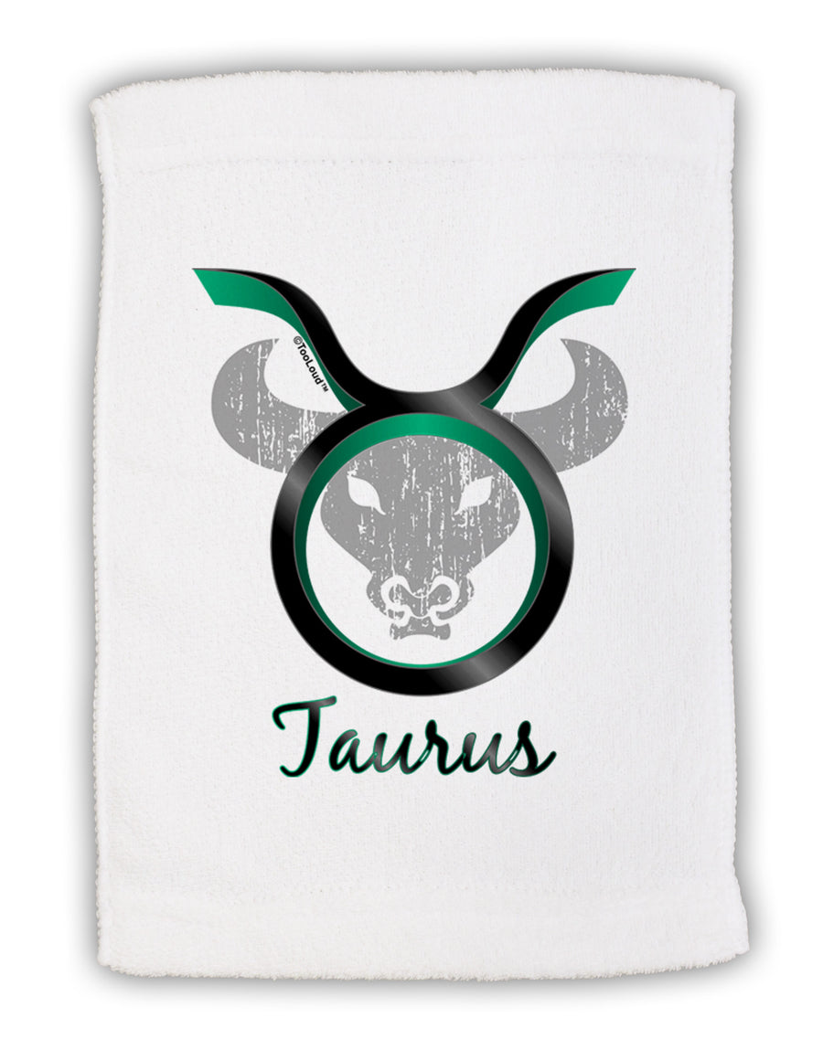 Taurus Symbol Micro Terry Sport Towel 11 x 18 inches-TooLoud-White-Davson Sales