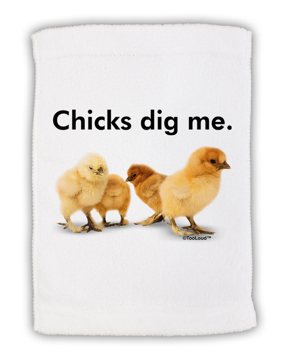 Chicks Dig Me Micro Terry Sport Towel 11 x 18 inches-Sport Towel-TooLoud-White-Davson Sales