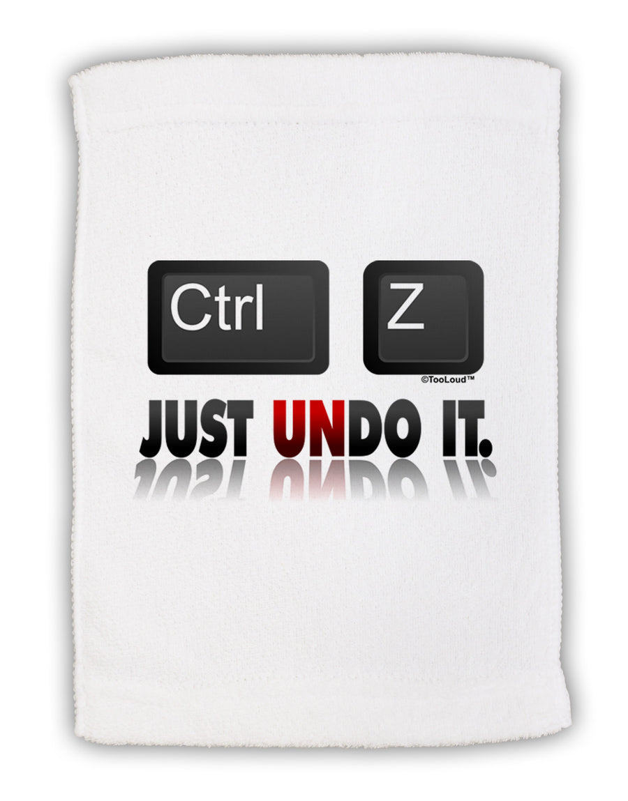 Ctrl Z Just Undo It Micro Terry Sport Towel 11 x 18 inches-TooLoud-White-Davson Sales