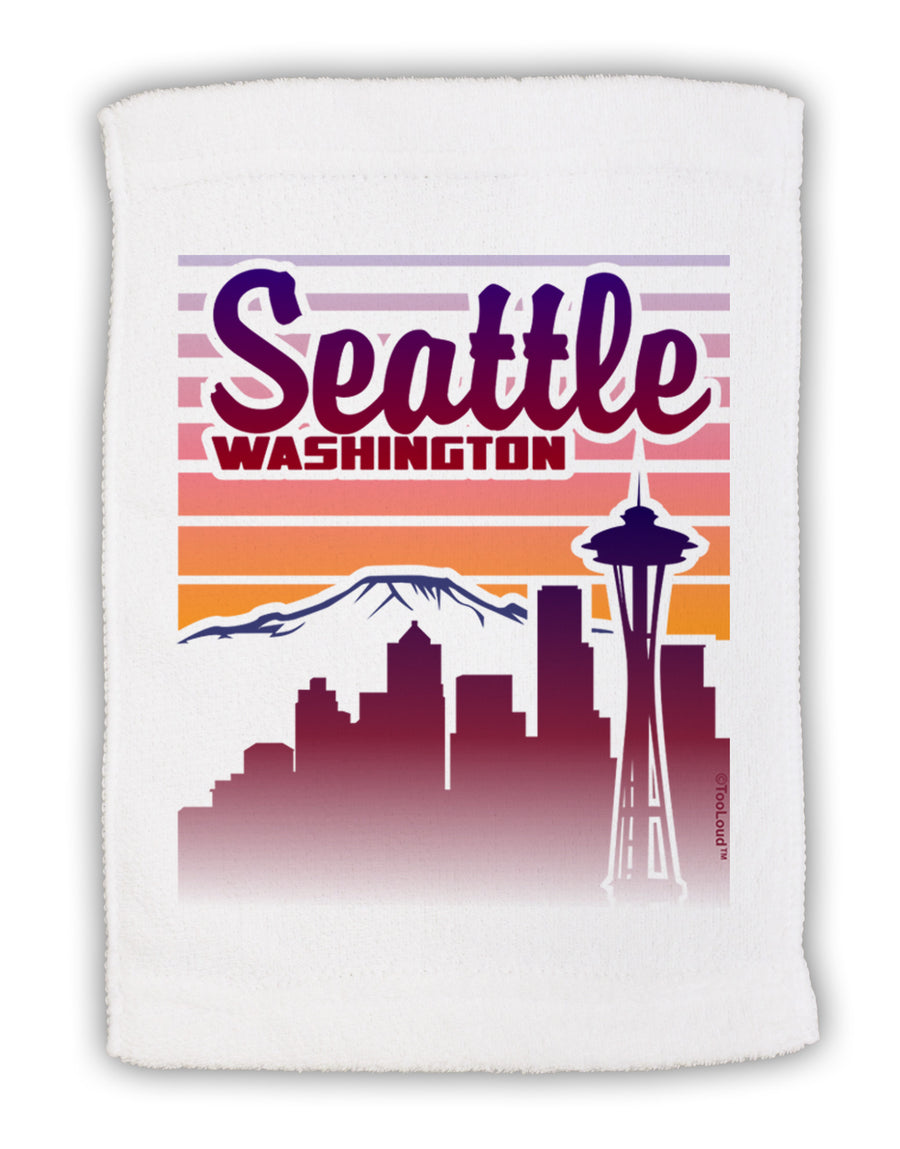 Seattle Washington Sunset Micro Terry Sport Towel 11 x 18 inches-Sport Towel-TooLoud-White-Davson Sales