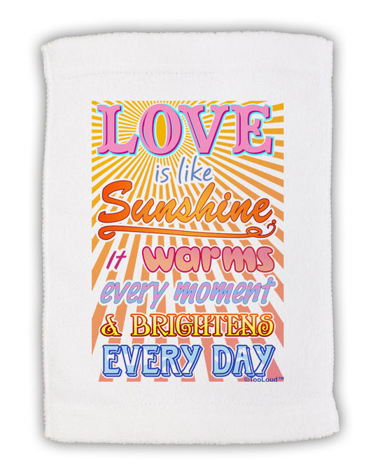 Love is like Sunshine - Sunburst Micro Terry Sport Towel 11 x 18 inches-TooLoud-White-Davson Sales