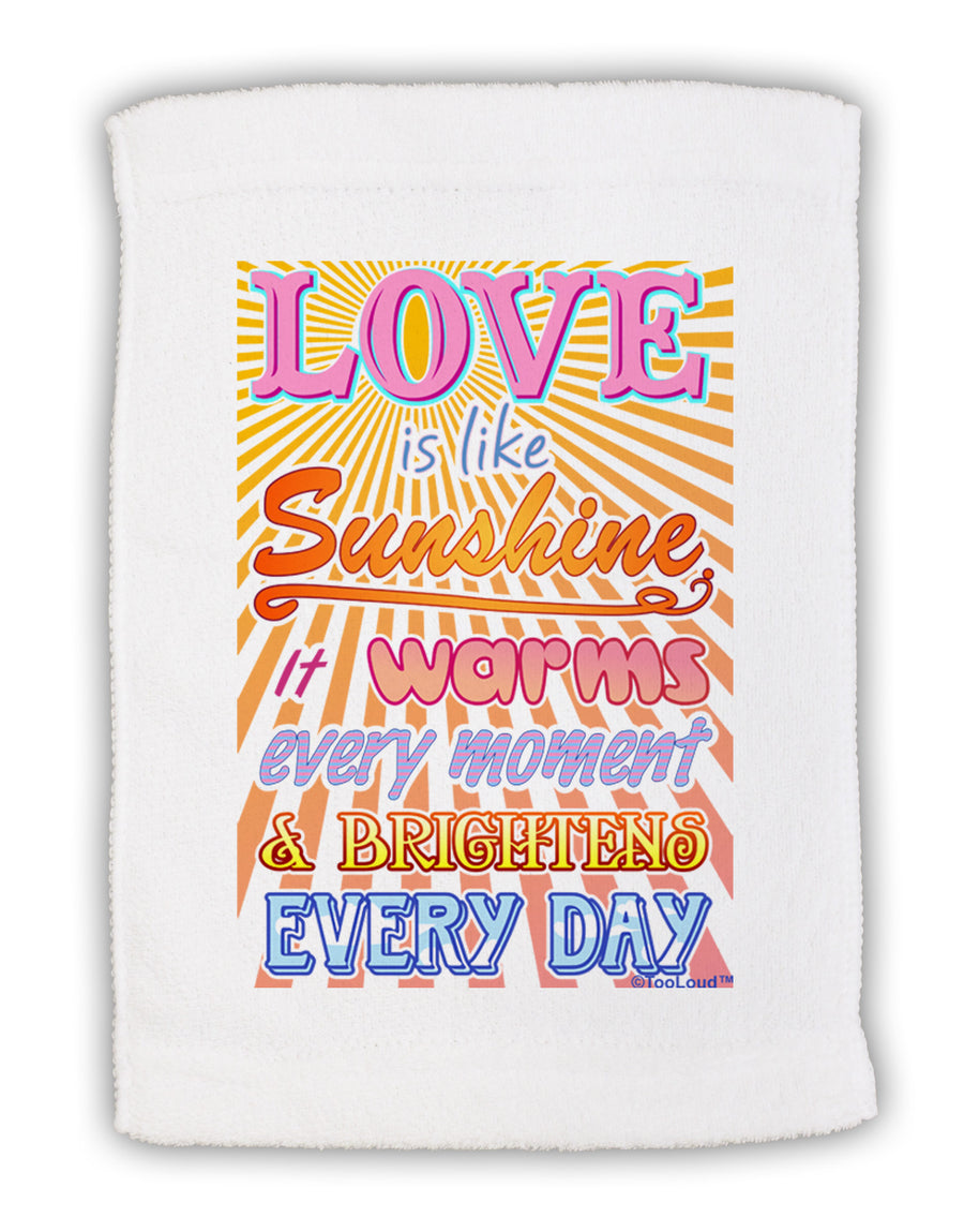 Love is like Sunshine - Sunburst Micro Terry Sport Towel 11 x 18 inches-TooLoud-White-Davson Sales