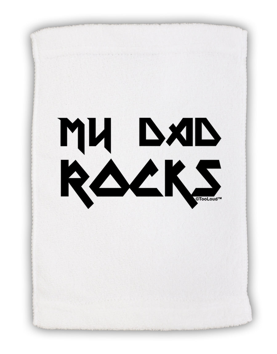 My Dad Rocks Micro Terry Sport Towel 15 X 22 inches by TooLoud-Sport Towel-TooLoud-White-Davson Sales