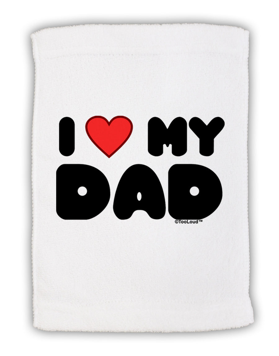 I Heart My Dad Micro Terry Sport Towel 15 X 22 inches by TooLoud-Sport Towel-TooLoud-White-Davson Sales