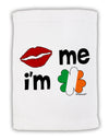 Kiss and Irish Flag Shamrock - Kiss Me I'm Irish Micro Terry Sport Towel 11 x 18 Inch by TooLoud-Sport Towel-TooLoud-White-Davson Sales