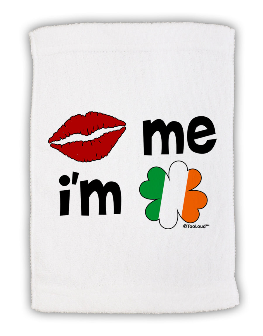 Kiss and Irish Flag Shamrock - Kiss Me I'm Irish Micro Terry Sport Towel 11 x 18 Inch by TooLoud-Sport Towel-TooLoud-White-Davson Sales