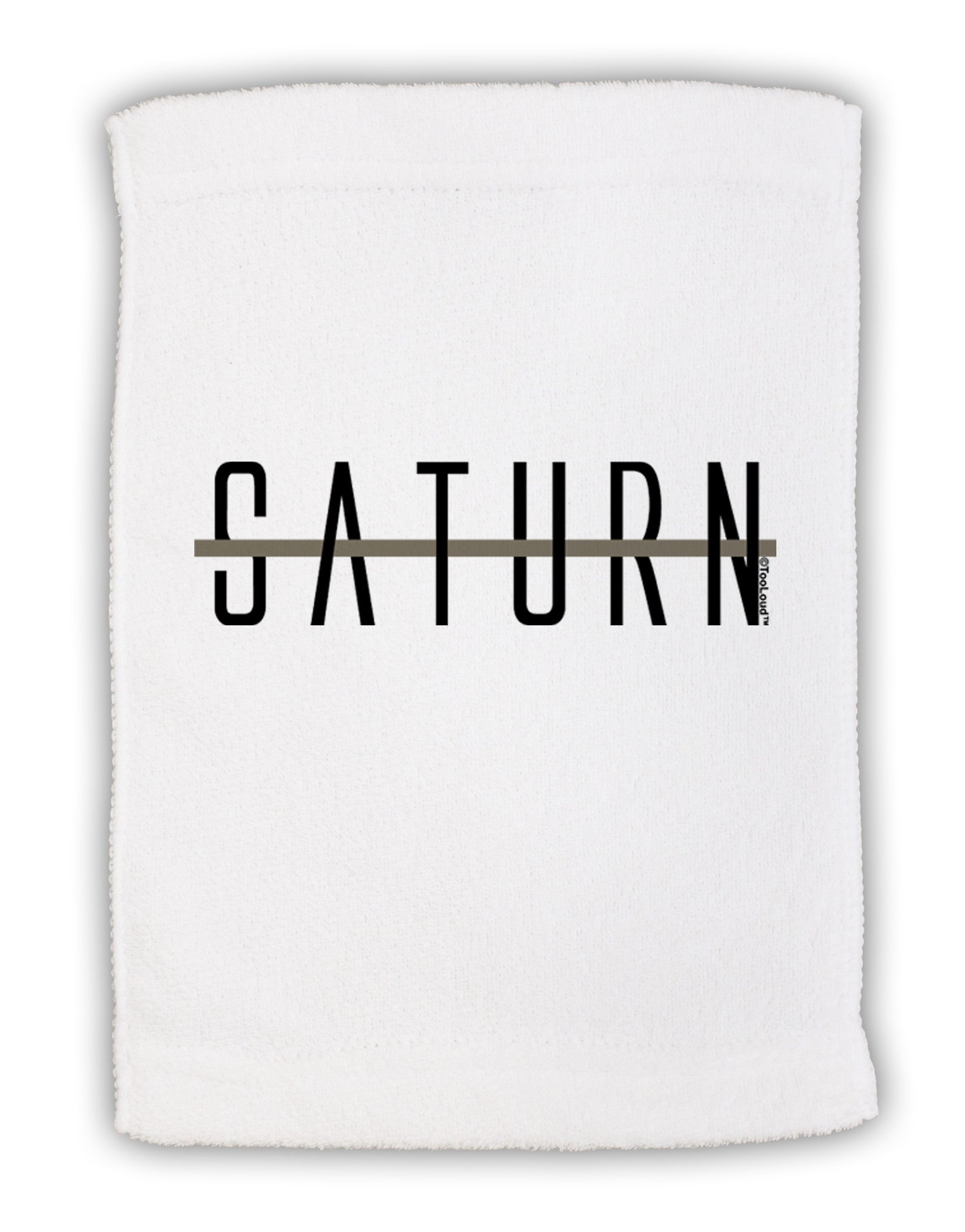 Planet Saturn Text Only Micro Terry Sport Towel 15 X 22 inches by TooLoud-Sport Towel-TooLoud-White-Davson Sales