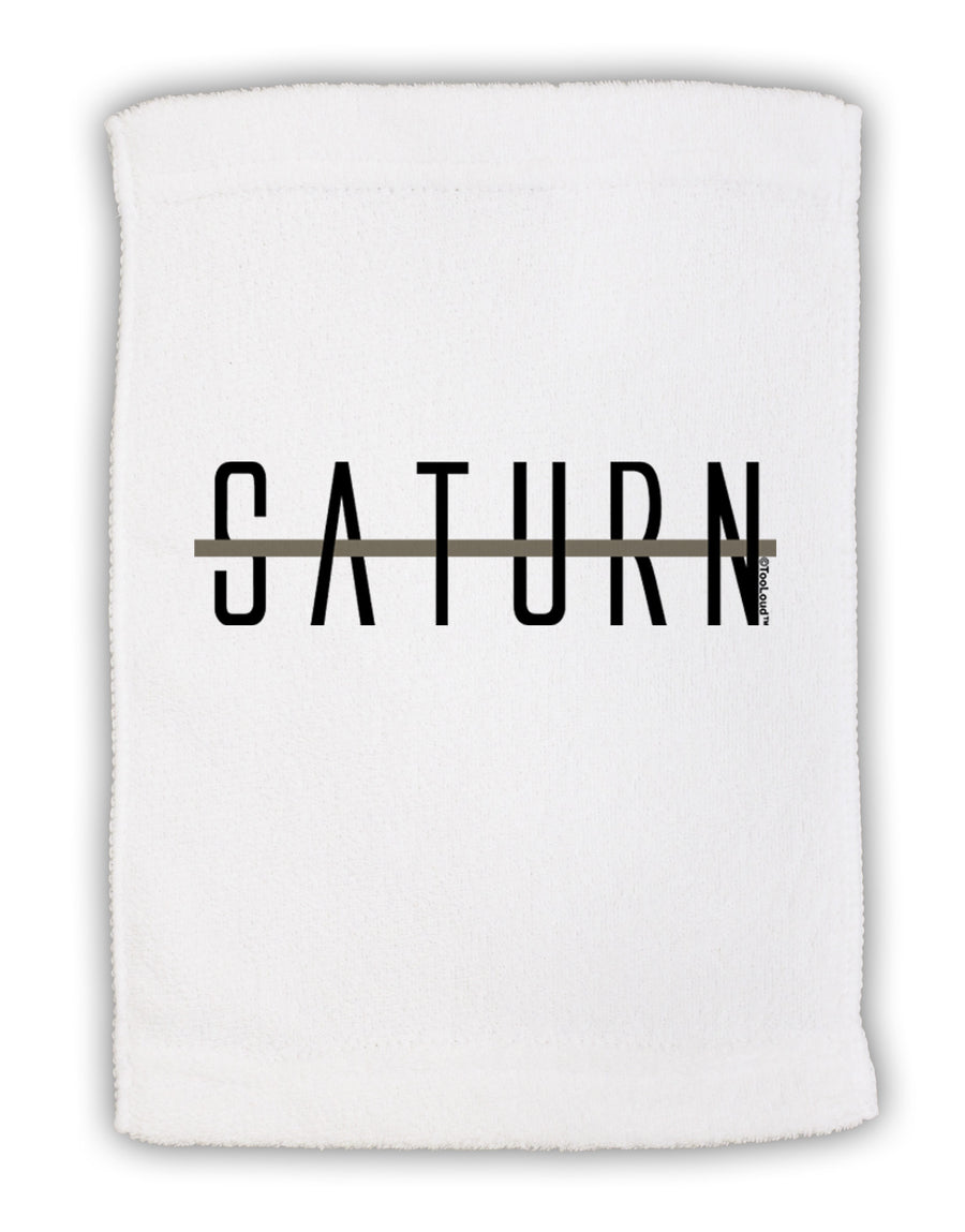 Planet Saturn Text Only Micro Terry Sport Towel 15 X 22 inches by TooLoud-Sport Towel-TooLoud-White-Davson Sales