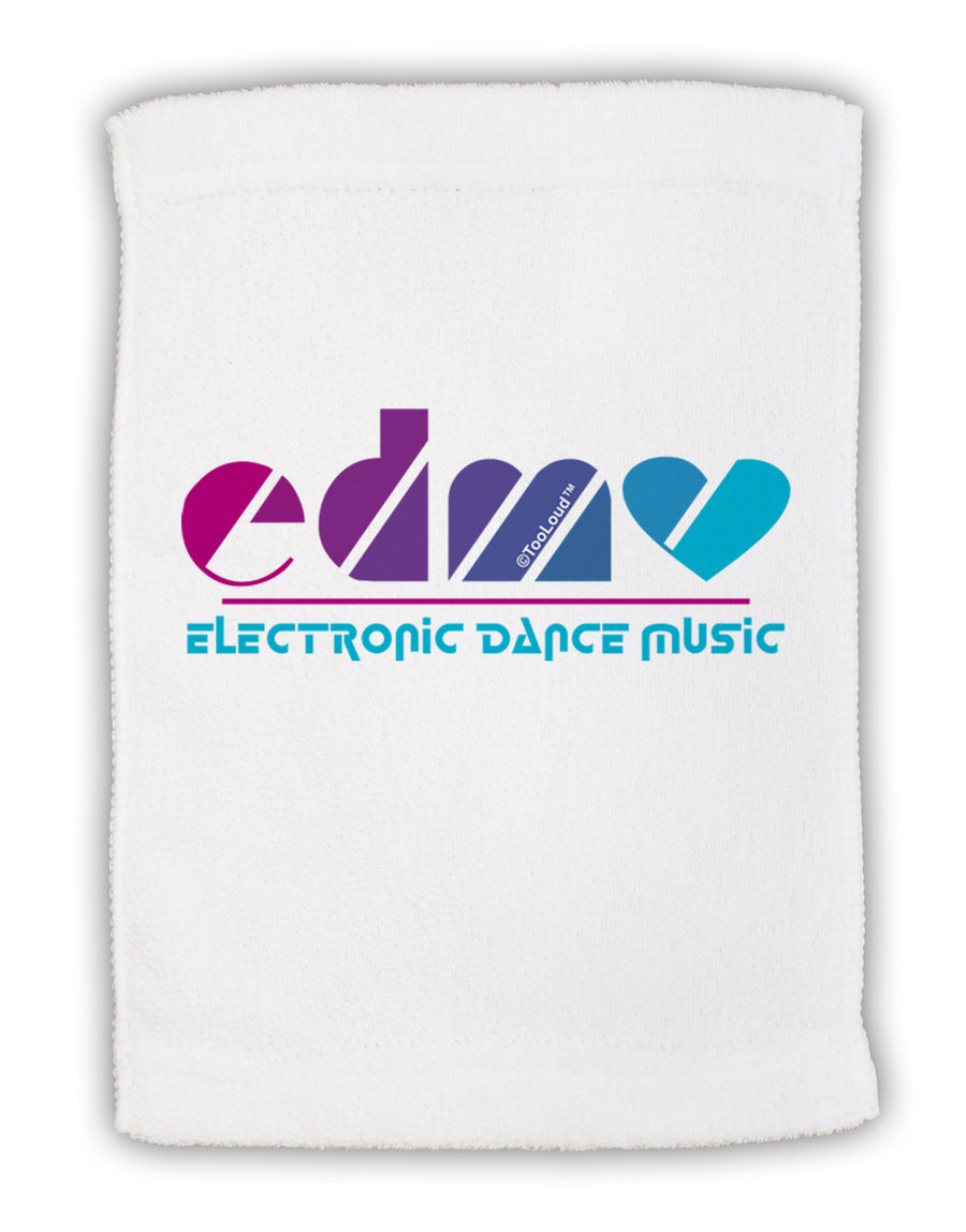 EDM Heart Micro Terry Sport Towel 11 x 18 inches-TooLoud-White-Davson Sales