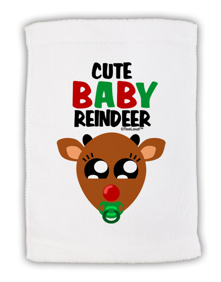 Cute Baby Reindeer Matching Deer Micro Terry Sport Towel 11 x 18 inches-Sport Towel-TooLoud-White-Davson Sales