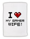 I Heart My Gamer Wife Micro Terry Sport Towel 11 x 18 inches-TooLoud-White-Davson Sales
