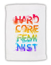 Hardcore Feminist - Rainbow Micro Terry Sport Towel 15 X 22 inches-Sport Towel-TooLoud-White-Davson Sales