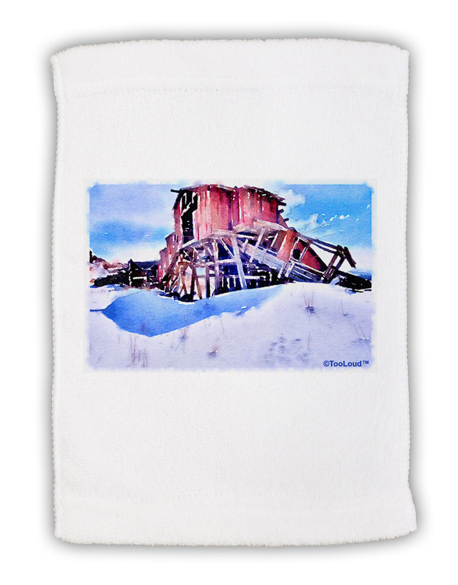 Victor Mines Colorado Watercolor Micro Terry Sport Towel 11 x 18 inches-TooLoud-White-Davson Sales