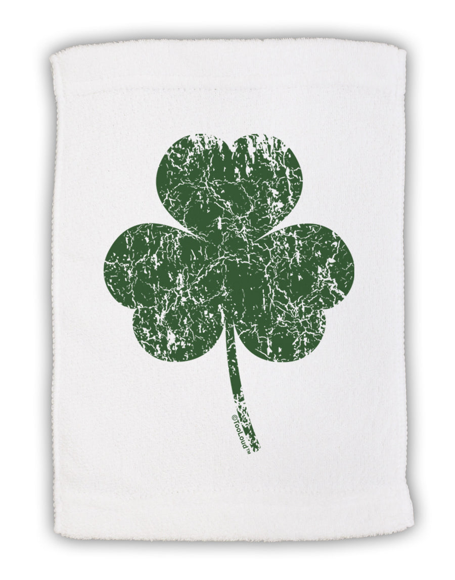 Distressed Traditional Irish Shamrock Micro Terry Sport Towel 11 x 18 Inch-Sport Towel-TooLoud-White-Davson Sales