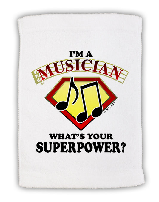 Musician - Superpower Micro Terry Sport Towel 11 x 18 inches-TooLoud-White-Davson Sales