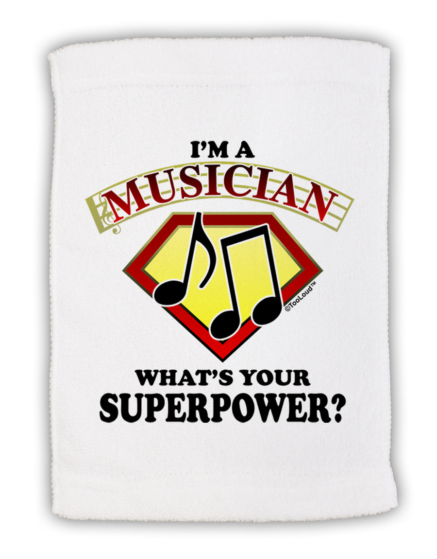 Musician - Superpower Micro Terry Sport Towel 11 x 18 inches-TooLoud-White-Davson Sales