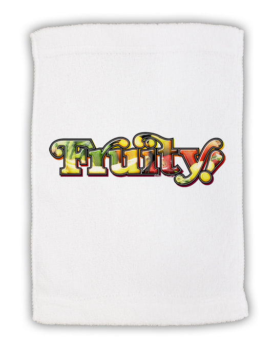 Fruity Text Micro Terry Sport Towel 11 x 18 inches-TooLoud-White-Davson Sales