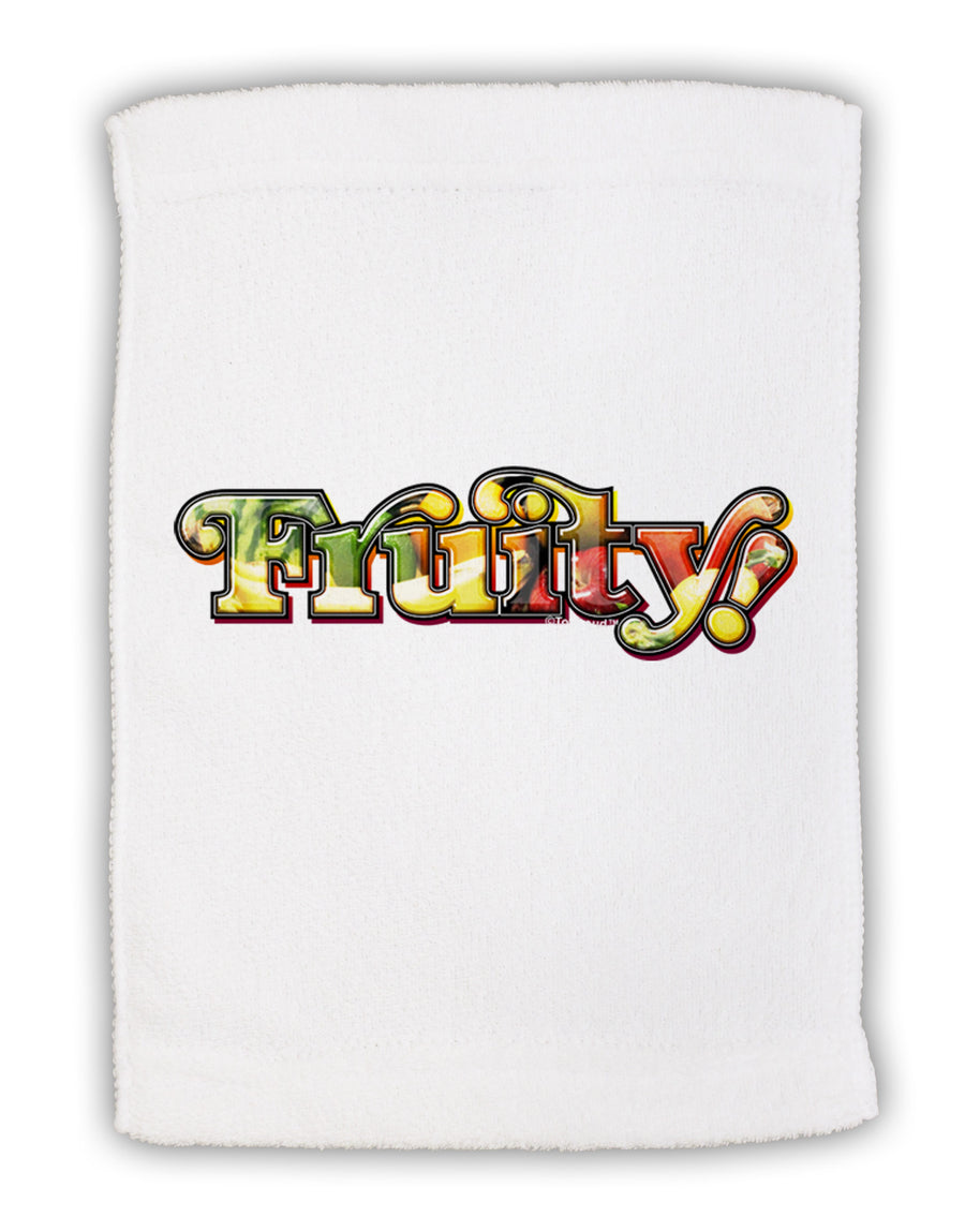 Fruity Text Micro Terry Sport Towel 11 x 18 inches-TooLoud-White-Davson Sales