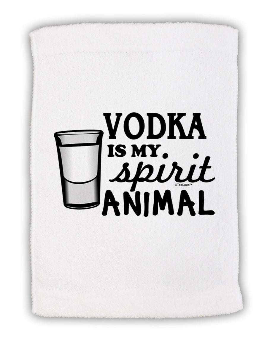 Vodka Is My Spirit Animal Micro Terry Sport Towel 11 x 18 inches-TooLoud-White-Davson Sales