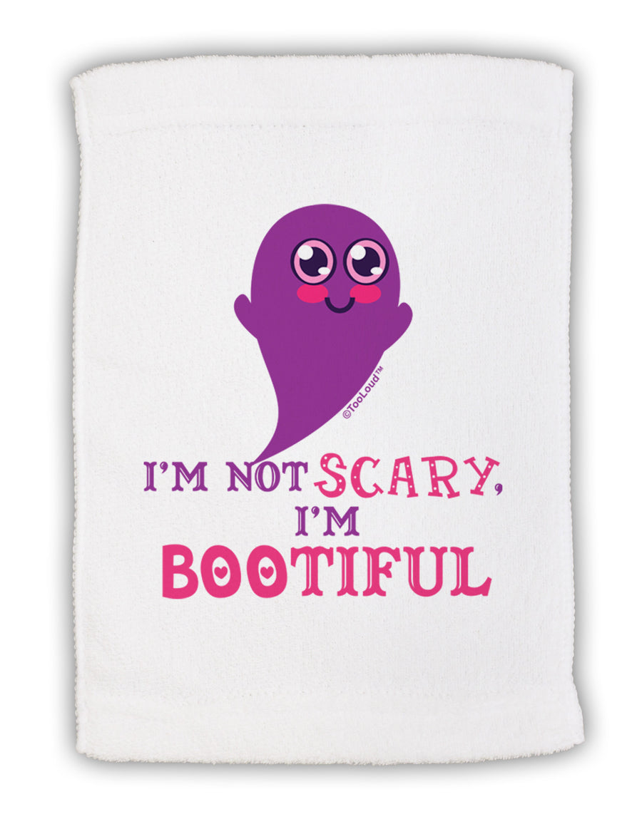 BOOtiful Ghost Purple Micro Terry Sport Towel 11 x 18 inches-TooLoud-White-Davson Sales