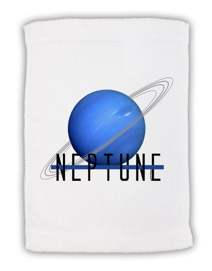 Planet Neptune Text Micro Terry Sport Towel 15 X 22 inches by TooLoud-Sport Towel-TooLoud-White-Davson Sales