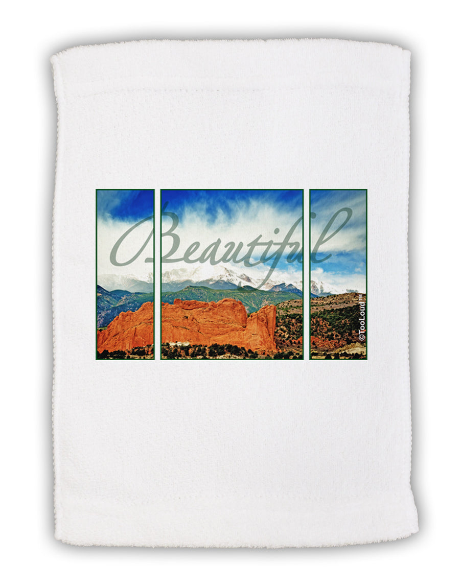 CO Beautiful View Text Micro Terry Sport Towel 15 X 22 inches-Sport Towel-TooLoud-White-Davson Sales