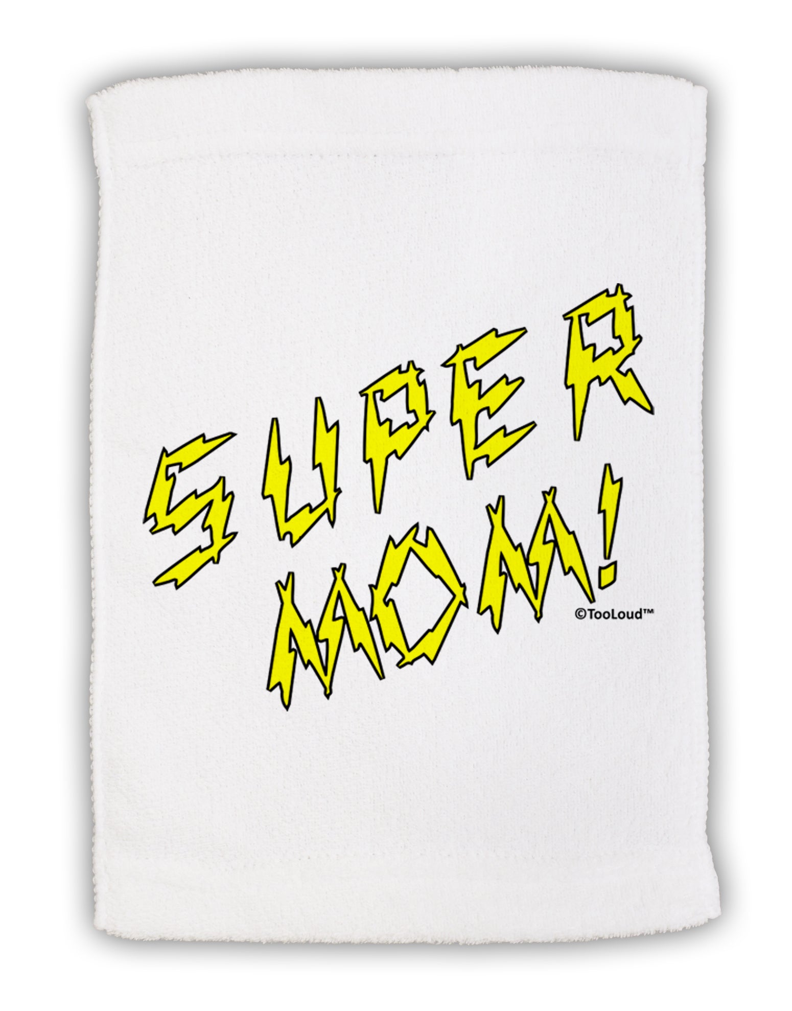 Super Mom - Lightening Bolt Design Micro Terry Sport Towel 15 X 22 inches by TooLoud-Sport Towel-TooLoud-White-Davson Sales