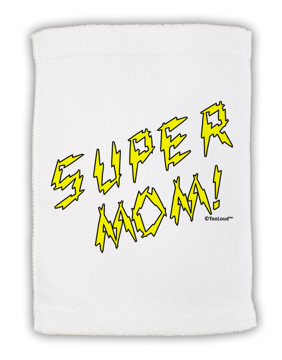 Super Mom - Lightening Bolt Design Micro Terry Sport Towel 15 X 22 inches by TooLoud-Sport Towel-TooLoud-White-Davson Sales