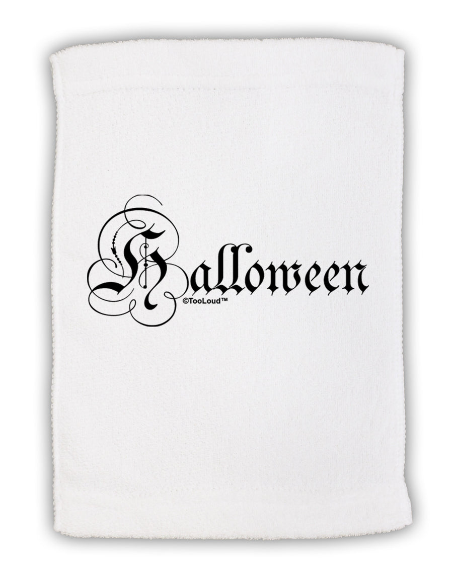Halloween Script Text Micro Terry Sport Towel 11 x 18 inches-TooLoud-White-Davson Sales