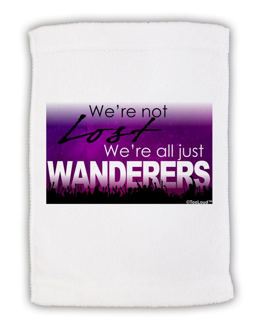 We're All Just Wanderers Micro Terry Sport Towel 15 X 22 inches-Sport Towel-TooLoud-White-Davson Sales