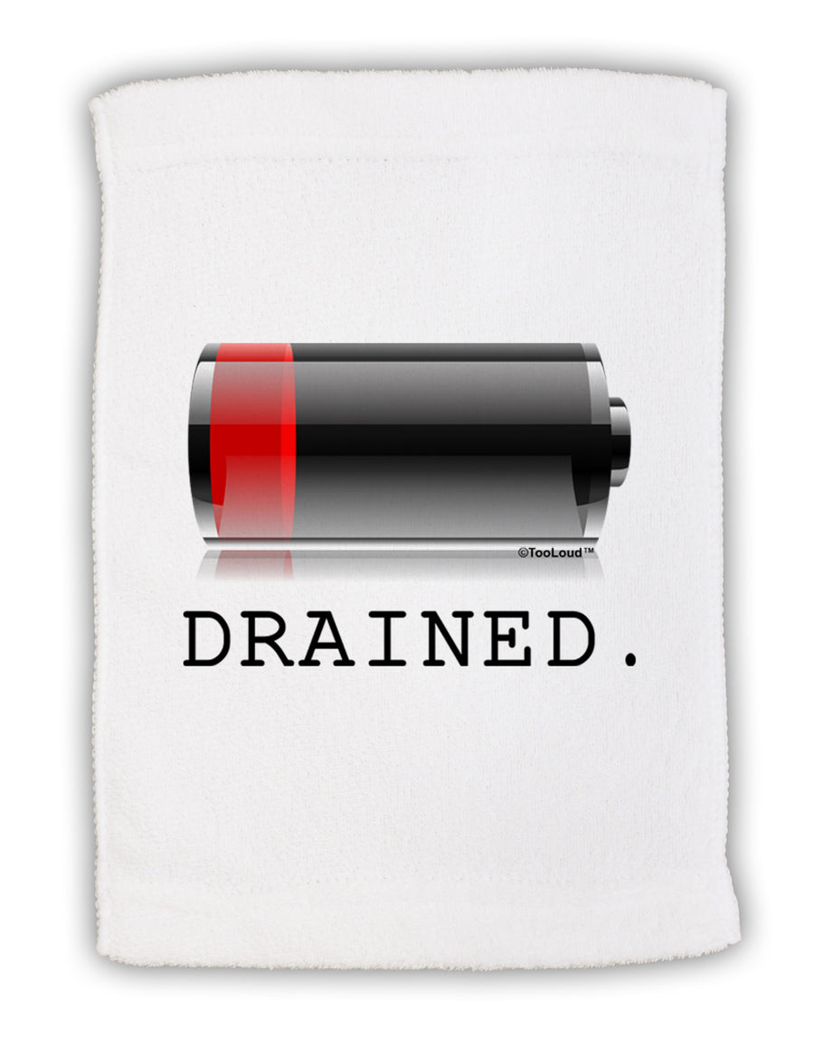 Battery Drained Micro Terry Sport Towel 11 x 18 inches-TooLoud-White-Davson Sales