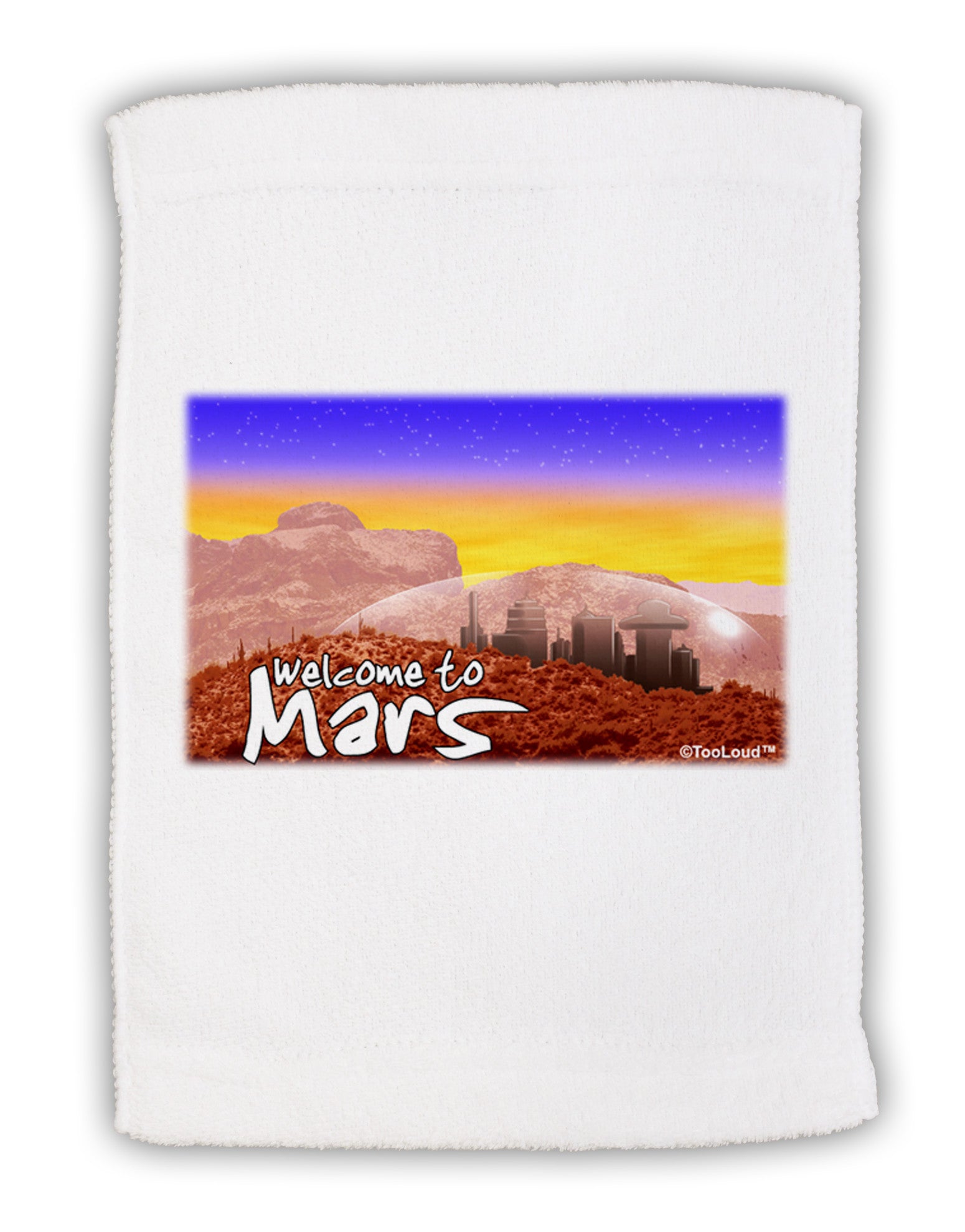 Welcome to Mars Micro Terry Sport Towel 11 x 18 inches-TooLoud-White-Davson Sales